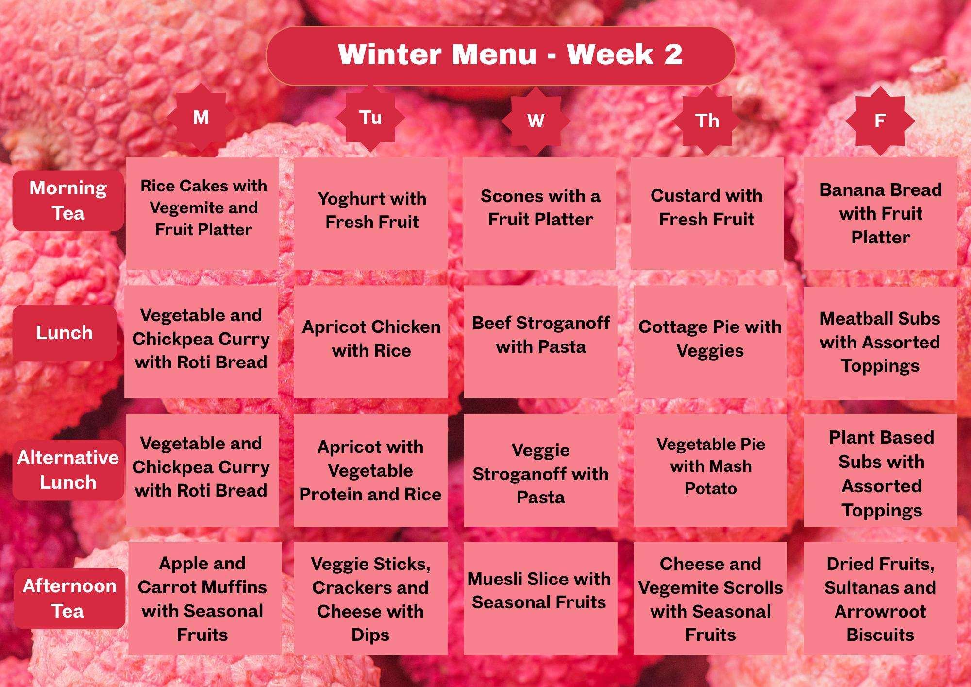 Winter Menu Week 1
